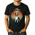 Boston Terrier UFO Alien Boston Terrier Dog Mom Dad Men's Casual T-Shirt Black