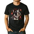 Boston Terrier Is My Valentine Cute Pet Dog Owner Valentine Men's Casual T-Shirt Black