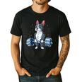 Boston Terrier Weightlifting Deadlift Men Fitness Gym Men's Casual T-Shirt Black