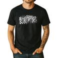 Bulldogs School Spirit Bulldog Pride Checkered Teacher Men&#x27;s Casual T-Shirt Black