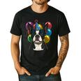 Celebration Event Birthday Party Boston Terrier Men's Casual T-Shirt Black