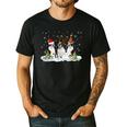 Christmas Boston Terrier Santa Dog Lover Men's Casual T-Shirt Black