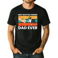 Cute Boston Terrier Best Boston Terrier Dad Ever Men's Casual T-Shirt Black