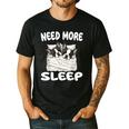 Cute Boston Terrier Need More Sleep Pajamas Nightgown Men's Casual T-Shirt Black