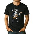 Dog Playing Guitar Singing Boston Terrier For Men Women Girls Kids Men's Casual T-Shirt Black