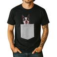 Dog In Your Pocket Boston Terrier For Men Women Girls Kids Men's Casual T-Shirt Black