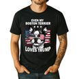 Even My Boston Terrier Loves Trump Trump Supporter Dog Lover Men's Casual T-Shirt Black