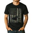 Frenchton Dad French Bulldog Boston Terrier Camo USA Flag Men's Casual T-Shirt Black
