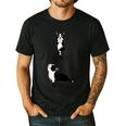 Inhale Exhale Yoga Boston Terrier Tshirt Men's Casual T-Shirt Black