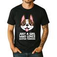 Just a Girl Who Loves Boston Terriers Men's Casual T-Shirt Black
