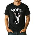 Love NOPE Boston Terrier Dog Lover Men's Casual T-Shirt Black