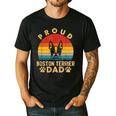Proud Boston Terrier Dad Dog Owner Fathers Day Men Women Kids Men's Casual T-Shirt Black