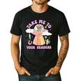 Take Me To Your Readers Alien Teacher Halloween Literacy Men&#x27;s Casual T-Shirt Black