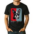 Retro Boston Terrier Dog Lover Bostie Mom Dad Dog Owner Men's Casual T-Shirt Black