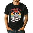 Retro Life Is Better With Boston Terrier Mom Dog Lover Men's Casual T-Shirt Black