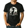 Scary Halloween Cat Costume Retro Cat Moon For Men Women Kids Men's Casual T-Shirt Black