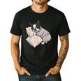 Sleepy Boston Terrier Pajama Men Women Kids Men's Casual T-Shirt Black