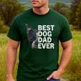 Best Dog Dad Ever Boston Terrier Dog Lover For Dad Men Women Girls Kids Men's Casual T-Shirt Forest