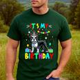 My Birthday Colorful Costume Boston Terrier Party Men's Casual T-Shirt Forest