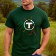 Boston T Subway Map Vintage MBTA Men's Casual T-Shirt Forest