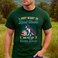 Boston Terrier American Gentleman Bibliophile Book Lover Men's Casual T-Shirt Forest