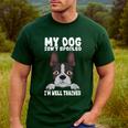Boston Terrier American Gentleman Dog Lover I'm Well Trained Men's Casual T-Shirt Forest