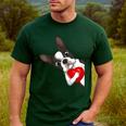 Boston Terrier Bostie Dog Kids Women Girls Men's Casual T-Shirt Forest