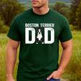Boston Terrier Dad Of A Bostie Dad Bostie Father Men's Casual T-Shirt Forest