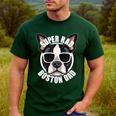 Boston Terrier Dad Father’s Day Dog Dad Men’s Men's Casual T-Shirt Forest