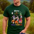 Boston Terrier Dog Christmas Happy Hallothankmas Halloween For Men Women Kids Men's Casual T-Shirt Forest