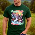 Boston Terrier Dog Christmas Snowman Winter Snow Men's Casual T-Shirt Forest