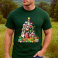 Boston Terrier Dog Christmas Tree Lights Xmas Pajama For Men Women Kids Men's Casual T-Shirt Forest