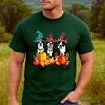 Boston Terrier Dog Lover Fall Ya'Ll Halloween Costume Men Women Men's Casual T-Shirt Forest