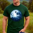 Boston Terrier Dog Moon Dog Mom Dad Women Men Dog Lovers Men's Casual T-Shirt Forest