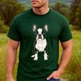 Boston Terrier Dog Motif Pet Art Boston Terrier For Men Women Kids Men's Casual T-Shirt Forest