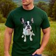 Boston Terrier Dog Motif Pet Art Boston Terrier Men Women Kids Men's Casual T-Shirt Forest