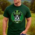 Boston Terrier Dog St Patricks Day Irish Pet Lover Men Women Kids Men's Casual T-Shirt Forest