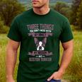 Boston Terrier Don't Mess With American Gentleman Dog Lover Men's Casual T-Shirt Forest