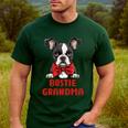 Boston Terrier Grandma Dog Lovers Puppy Bostie Owner Men's Casual T-Shirt Forest