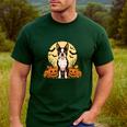 Boston Terrier Halloween Dog Lover Pumpkin Costume Men's Casual T-Shirt Forest