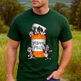 Boston Terrier Happy Pills T-Shirt Men's Casual T-Shirt Forest