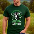 My Boston Terrier Is My Lucky Charm Paw Dog St Patrick's Day Men's Casual T-Shirt Forest