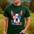 Boston Terrier Merica 4th Of July T Shirt Men Boys Dog Puppy Men's Casual T-Shirt Forest