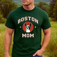 Boston Terrier Mom Dog Mother Men's Casual T-Shirt Forest