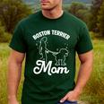 Boston Terrier Mom Boston Terrier Mom Men's Casual T-Shirt Forest