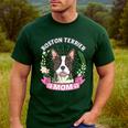 Boston Terrier Mom Mother's Day Men's Casual T-Shirt Forest