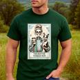 The Boston Terrier Mom Skeleton Spooky Season Halloween Men's Casual T-Shirt Forest
