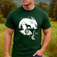 Boston Terrier And Moon Halloween Costume Dog Lover Men's Casual T-Shirt Forest