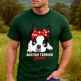 Boston Terrier Mum Dog Woman Idea Men's Casual T-Shirt Forest