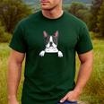 Boston Terrier In The Pocket Cute Boston Terrier Dog Lovers Men Women Girls Kids Men's Casual T-Shirt Forest